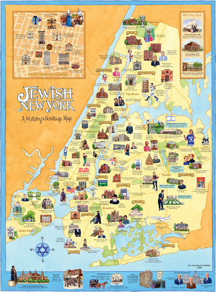 Jewish New York: A History & Heritage map by Ephemera Press
