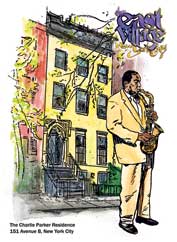 Charlie Parker postcard